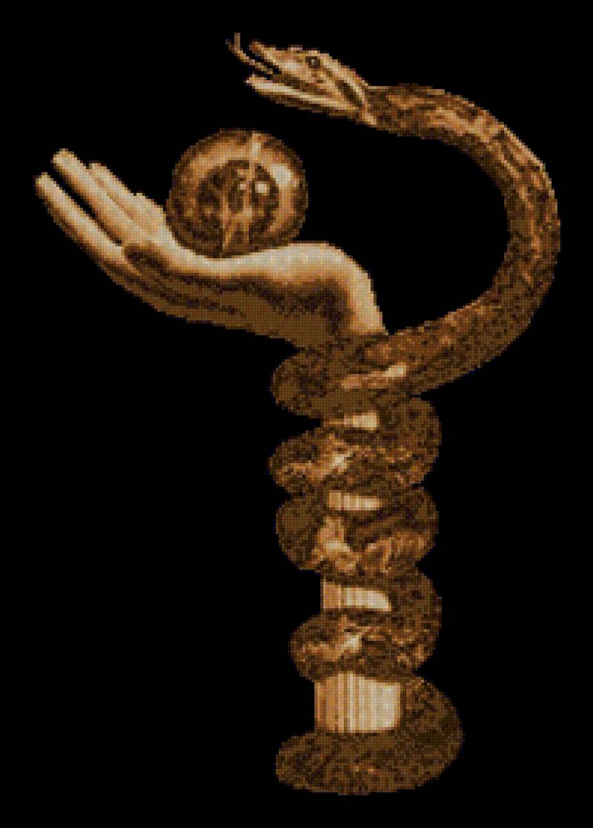 Око мудрости - змея, хрустальный шар, рука - предпросмотр