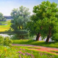 Схема вышивки «пейзаж»