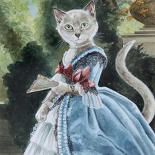 Схема вышивки «Дама с веером»