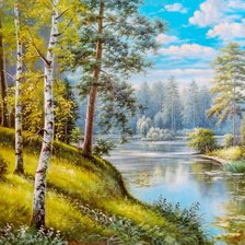 Схема вышивки «Пейзаж»