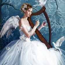 Схема вышивки «ангел»