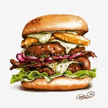 Схема вышивки «ДАБЛ-ГАМБУРГЕР»