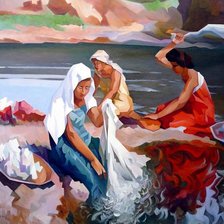 Схема вышивки «lavadeiras»