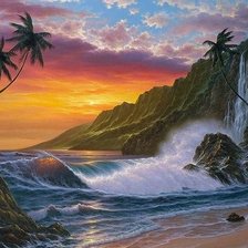 Схема вышивки «океан»