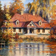 Схема вышивки «dworek»