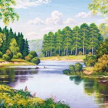 Схема вышивки «Пейзаж»