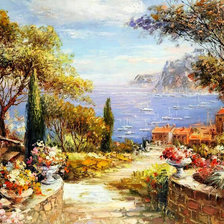 Схема вышивки «Солнце и море»