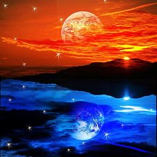 Схема вышивки «Два неба»