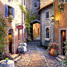 Схема вышивки «Старый двор»