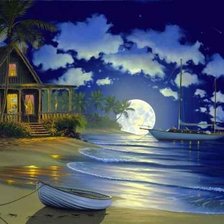 Схема вышивки «Домик у моря»