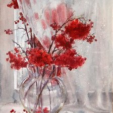 Схема вышивки «Ветки в вазе»