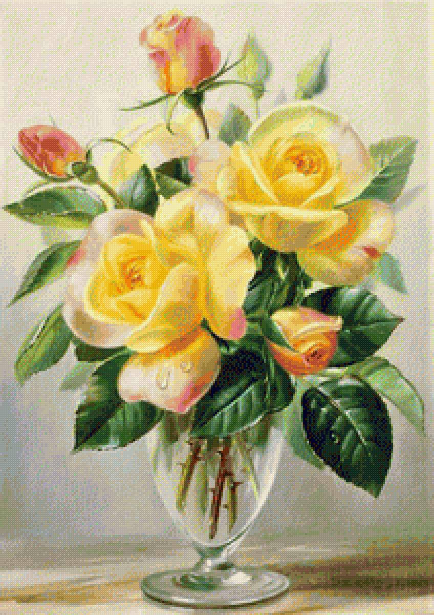 розы - ваза, розы, цветы, букет - предпросмотр