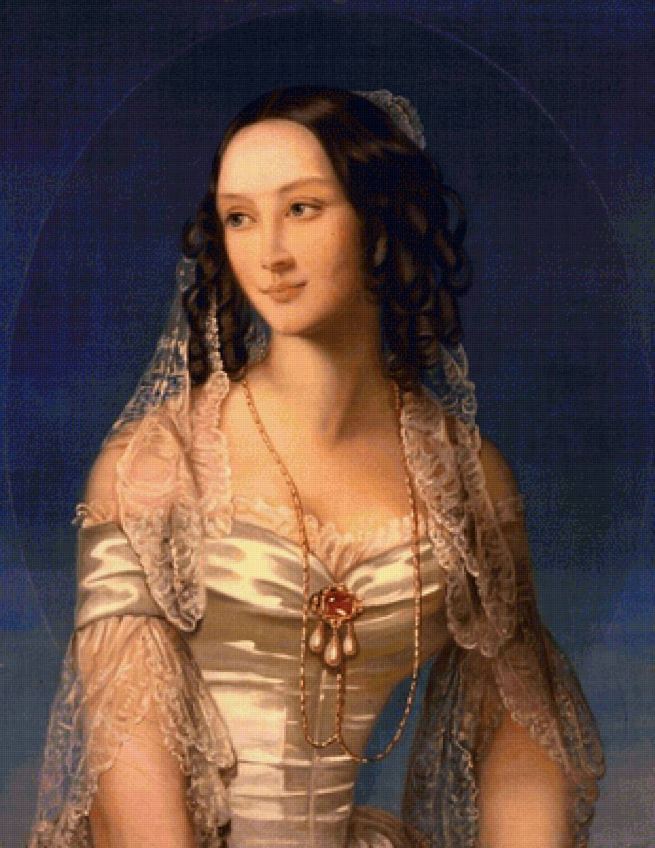 Кристина Робертсон. Зинаида Ивановна Юсупова (Нарышкина) - портрет, дама, женщина, девушка, живопись, 19 век - предпросмотр