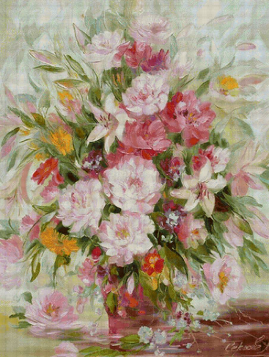 Boque, de flores. - flores .pintura . - предпросмотр