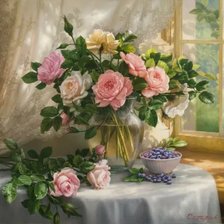 Схема вышивки «розы»