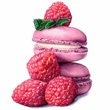 Схема вышивки «Пироженки с малинкой»