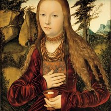 Схема вышивки «Лукас Кранах. Святая Варвара»