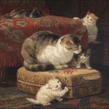 Схема вышивки «Frédéric Soulacroix. Кошачье семейство»