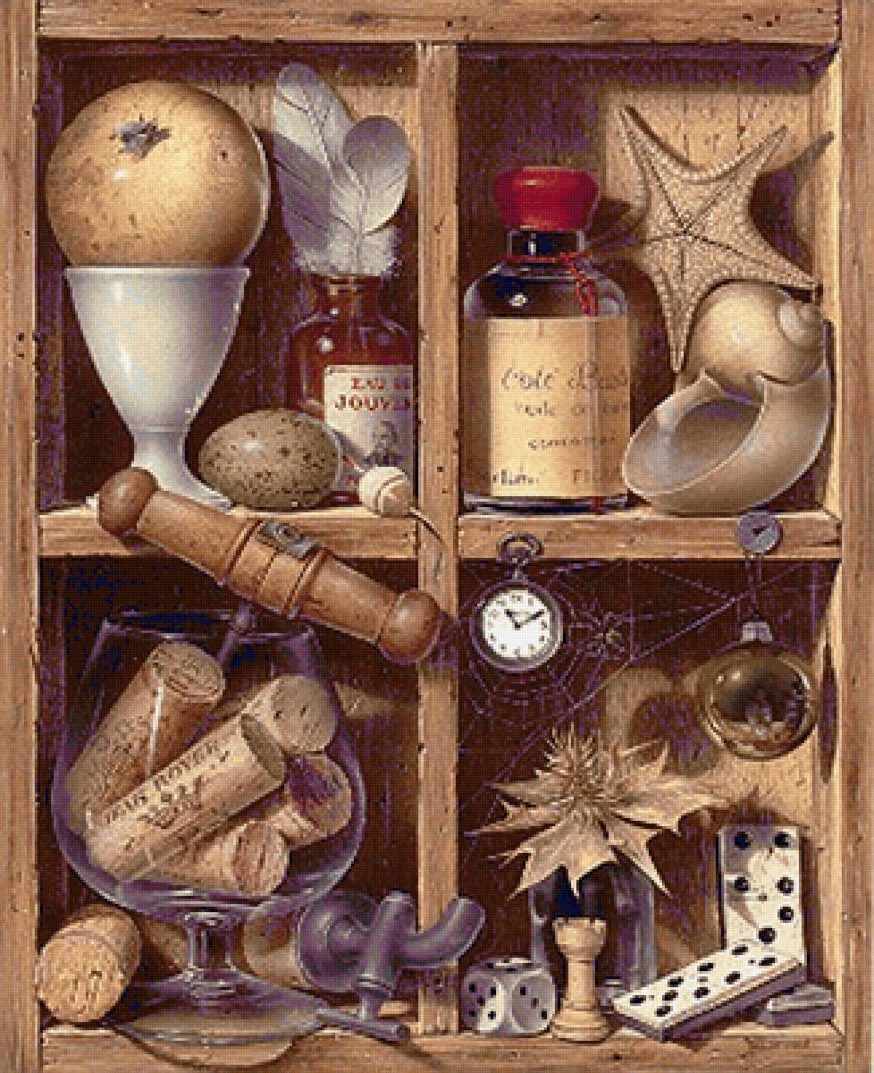 Gerard Willemenot. Натюрморт-обманка - натюрморт, предметы, натюрморт-обманка - предпросмотр