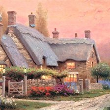 Схема вышивки «The house is where are waiting you»