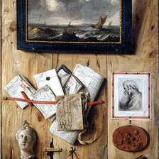 Схема вышивки «Самюэл ван Хогстратен. Натюрморт-обманка»