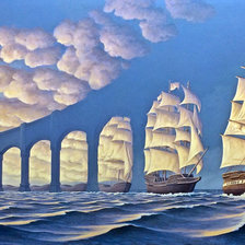 Схема вышивки «Солнце открывает паруса»