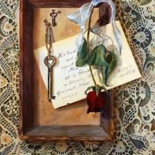 Схема вышивки «Натюрморт с розой»