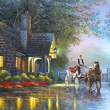 Схема вышивки «вечер»