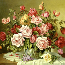 Схема вышивки «Серия "Букет". Розы»