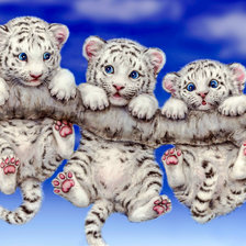Схема вышивки «WhiteTigerTriplets.»