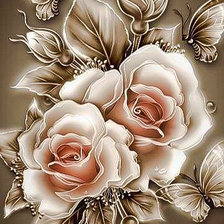 Схема вышивки «Rose and Ladybug.»