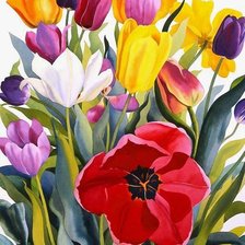 Схема вышивки «Букет цветов»