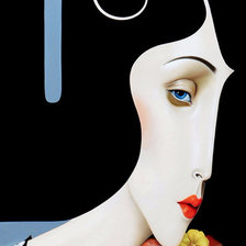 Схема вышивки «Портрет девушки»