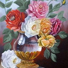 Схема вышивки «Пионы»