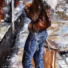 Схема вышивки «Под дождем»