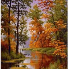 Схема вышивки «Осень в лесу»