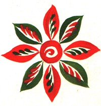 Схема вышивки «Обвинская роза»