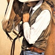 Схема вышивки «Мы вдвоем с конем»