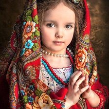 Схема вышивки «Народная красавица»