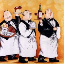 Схема вышивки «официанты»