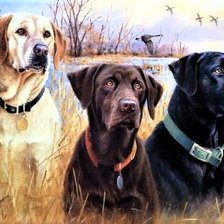 Схема вышивки «Мы охотники»