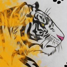 Схема вышивки «тигр»