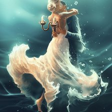 Схема вышивки «Танец в воде»