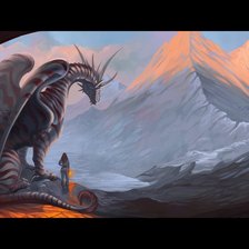 Схема вышивки «Закатный дракон1»