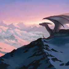 Схема вышивки «Закатный дракон2»