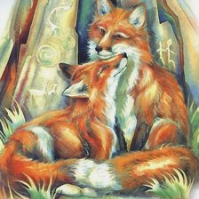 Схема вышивки «лисы»