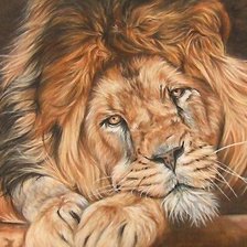 Схема вышивки «лев»