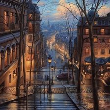 Схема вышивки «Городской пейзаж»