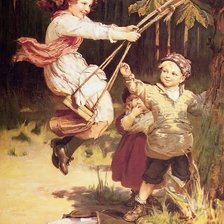 Схема вышивки «Крылатые качели»