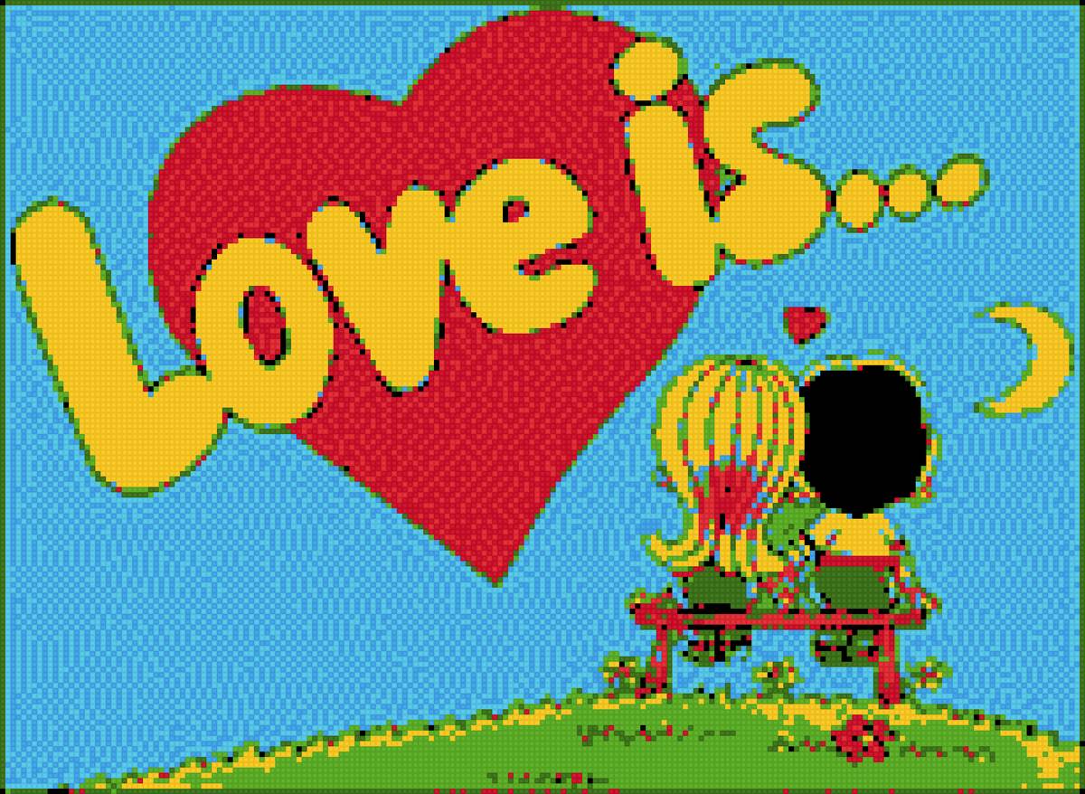 Подушка Love is - предпросмотр